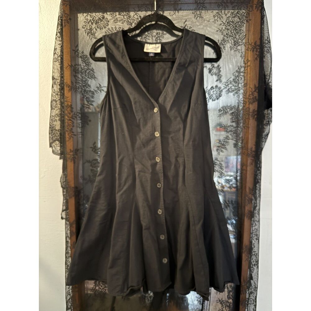 Universal Thread Black Sleeveless Button-Front Dress Size M
